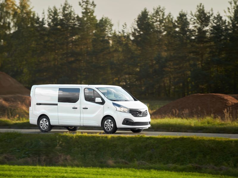 Internet Orders on the Move in a White Delivery Van
